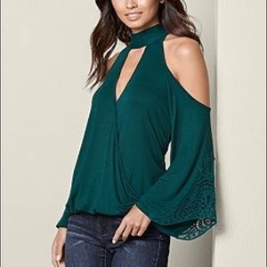 Venus Crochet Keyhole Knit Top